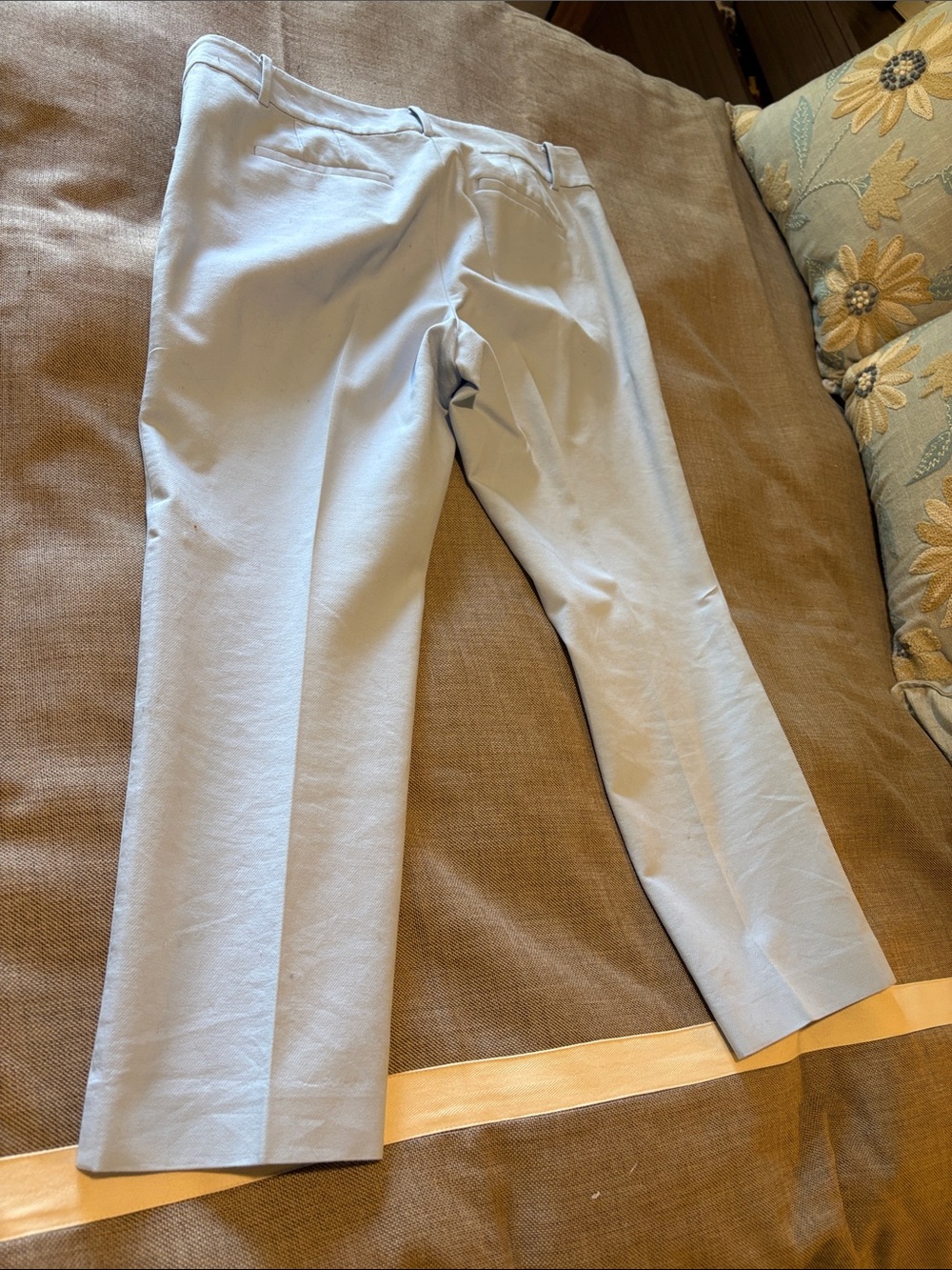 Ann Taylor Factory Light Blue Straight-Leg Women's Pants - Picture 3 of 5